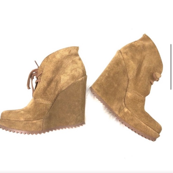 Pedro Garcia Suede Platform Wedge Booties (NWT) - Picture 3 of 8